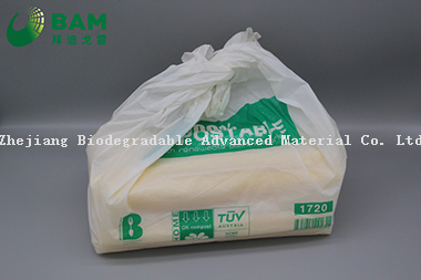Sustainable Packing Biodegradable Plastic Custom Color Supermarket Shopping Carrier T-Shirt Bags for Vegetables Fruit